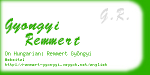 gyongyi remmert business card