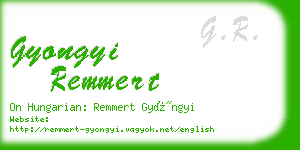 gyongyi remmert business card